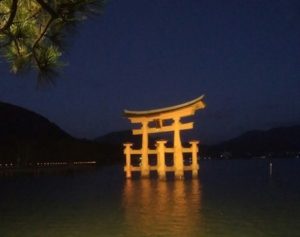 夜の大鳥居